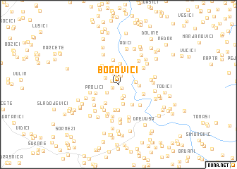 map of Bogovići