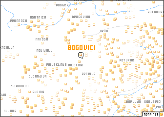 map of Bogovići