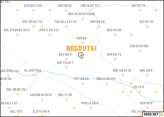 map of Bogʼovtsi