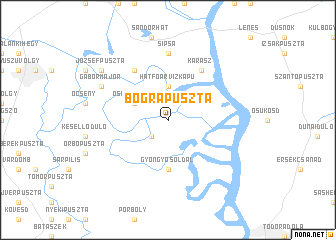 map of Bograpuszta