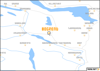 map of Bøgrend