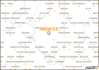 map of Bogucice