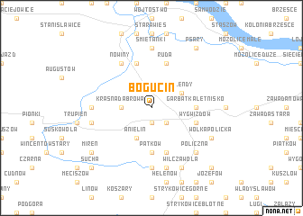 map of Bogucin