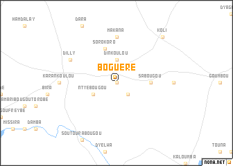 map of Boguéré