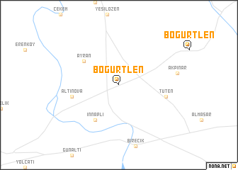 map of Böğürtlen