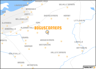 map of Bogus Corners