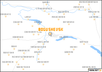 map of Bogushëvsk