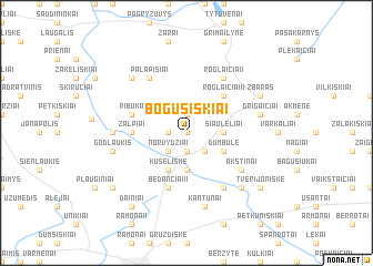 map of Bogušiškiai