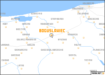 map of Bogusławiec