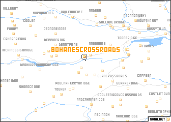 map of Bohaneʼs Cross Roads