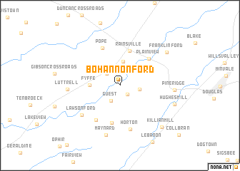 map of Bohannon Ford