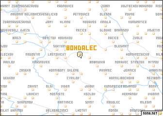 map of Bohdalec