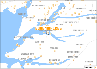 map of Bohemia Acres