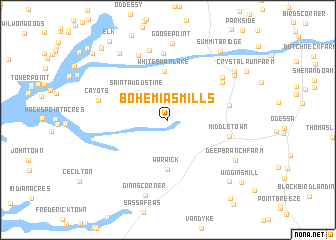 map of Bohemias Mills