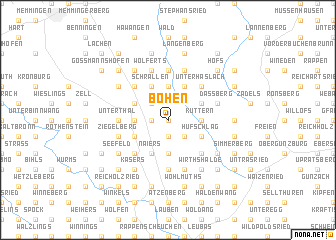 map of Böhen