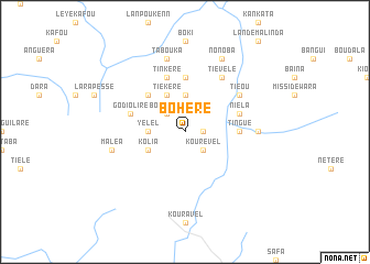 map of Bohéré