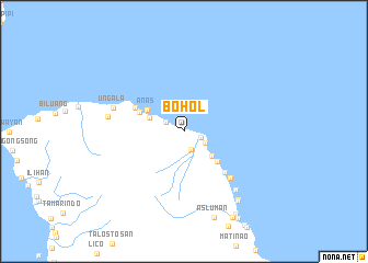 map of Bohol