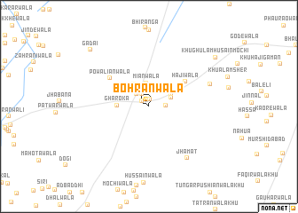 map of Bohrānwāla