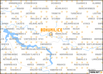 map of Bohumilice