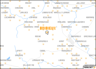 map of Boibieux