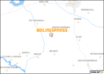 map of Boiling Springs