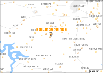 map of Boiling Springs