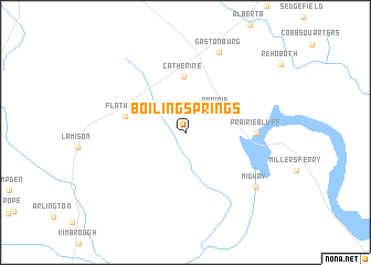 map of Boiling Springs