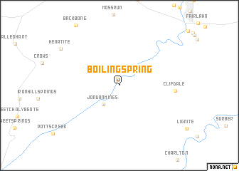 map of Boiling Spring