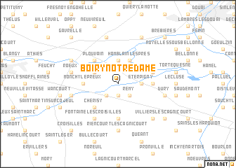 map of Boiry-Notre-Dame