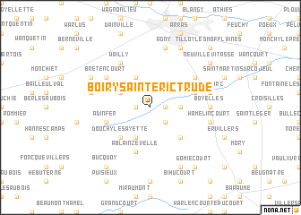 map of Boiry-Sainte-Rictrude