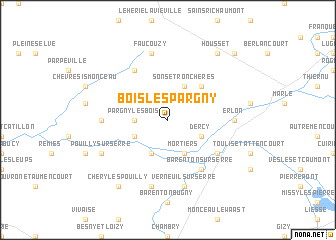 map of Bois-lès-Pargny