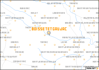 map of Boisset-et-Gaujac
