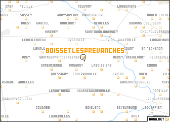 map of Boisset-les-Prévanches