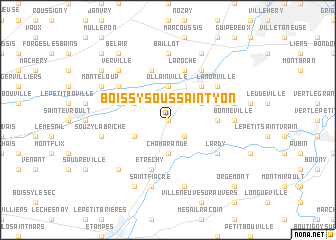 map of Boissy-sous-Saint-Yon