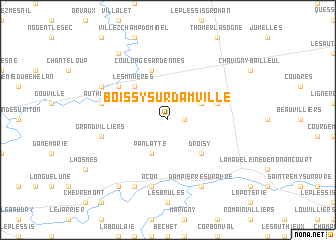 map of Boissy-sur-Damville