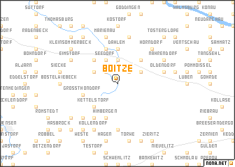 map of Boitze