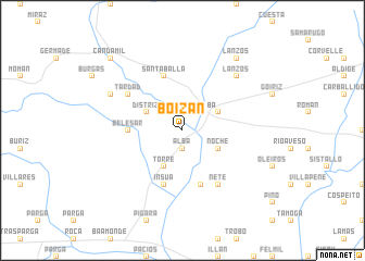 map of Boizán