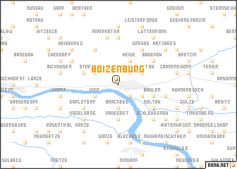 map of Boizenburg