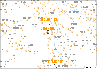 map of Bojanići