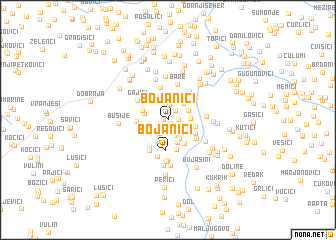 map of Bojanići