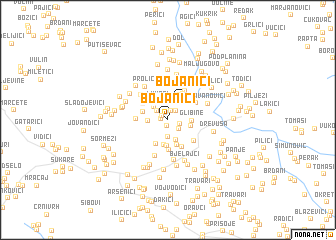 map of Bojanići