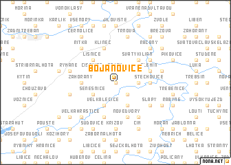 map of Bojanovice