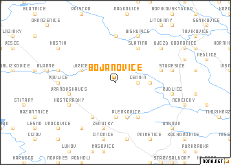 map of Bojanovice