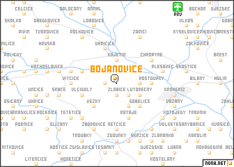 map of Bojanovice