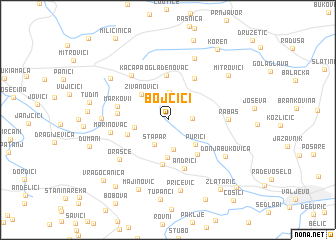 map of Bojčići