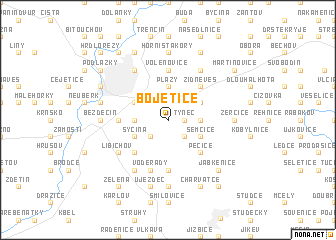 map of Bojetice