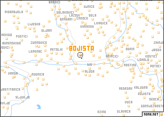 map of Bojišta