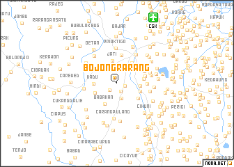 map of Bojongrarang