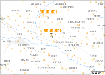 map of Bojovići