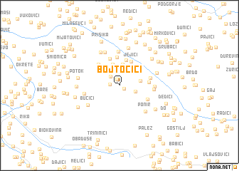 map of Bojtočići